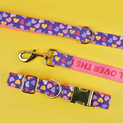 Colorful Luxury Dog Collar and Leash Set for All Sizes