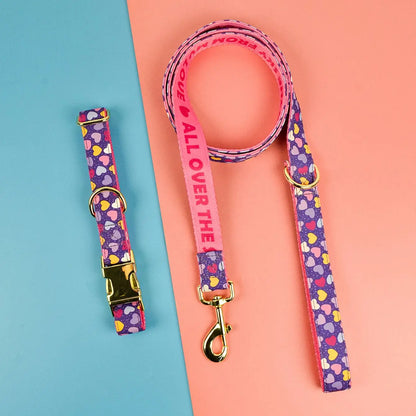 Colorful Luxury Dog Collar and Leash Set for All Sizes