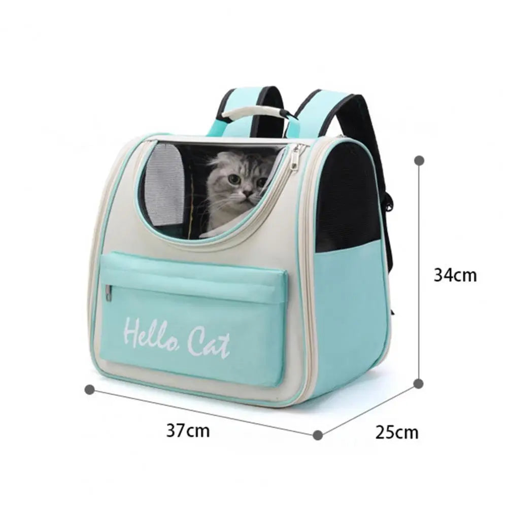 Comfortable Pet Backpack with Zipper Closure for Travel.