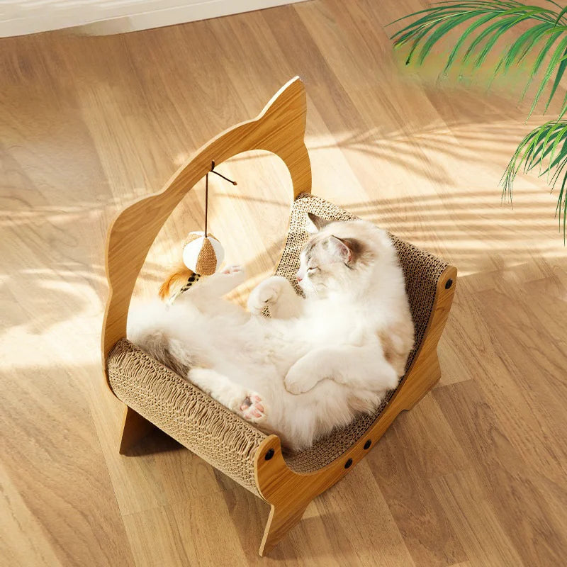 Wooden Cat Toy Scratch Board Cradle Cat Nest