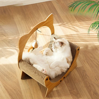 Wooden Cat Toy Scratch Board Cradle Cat Nest