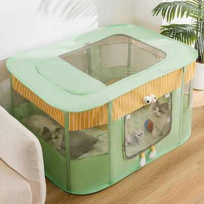 Foldable Pet Delivery Room: Portable Cage for Cats/Dogs