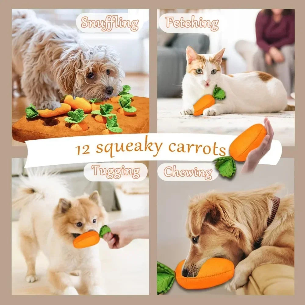 Carrot Snuffle Mat: Interactive Stress Relief Toy