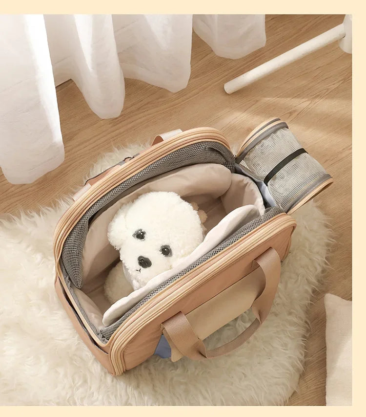 Multifunctional Cat Backpack for Transport with Single Shoulder Design.