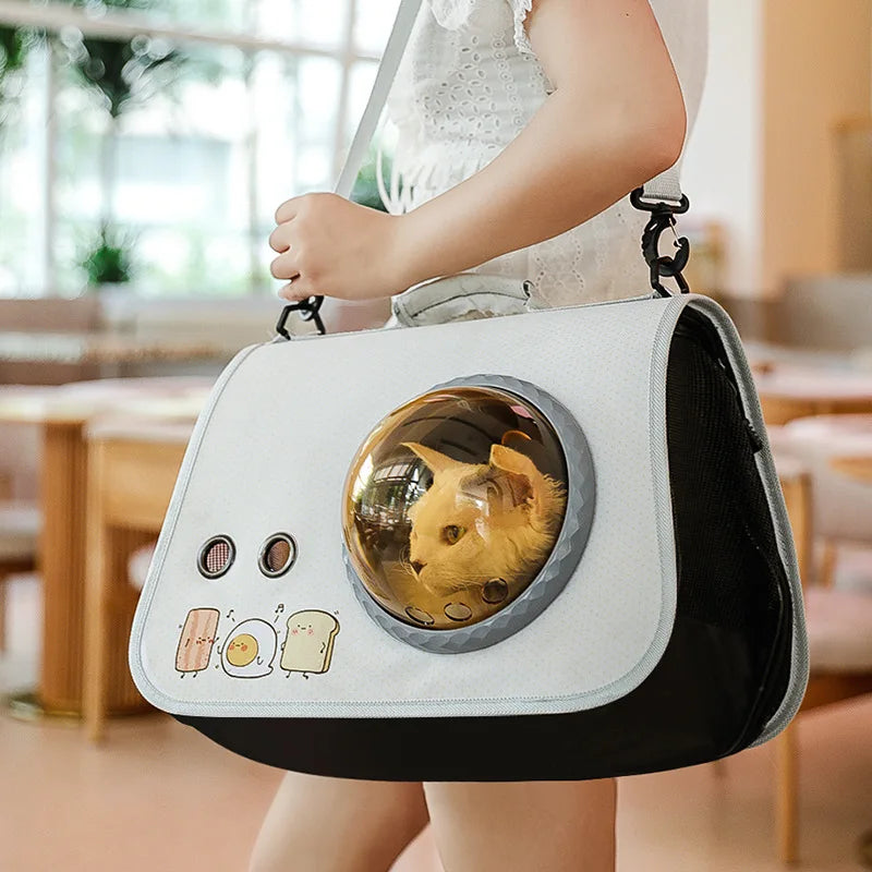 Portable Space Capsule Cat Carrier Bag for Outdoor Travel