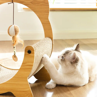 Wooden Cat Toy Scratch Board Cradle Cat Nest