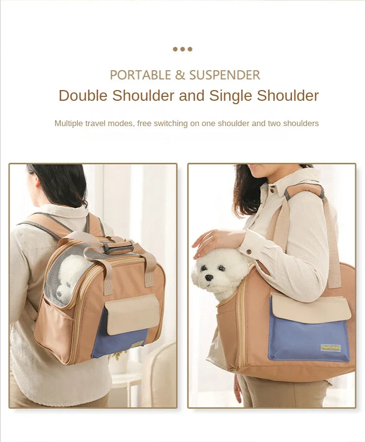 Multifunctional Cat Backpack for Transport with Single Shoulder Design.