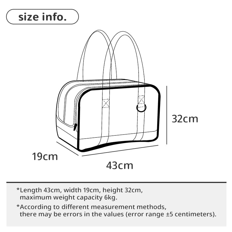 Portable Breathable Pet Carrier Bag for Small Dogs and Cats.