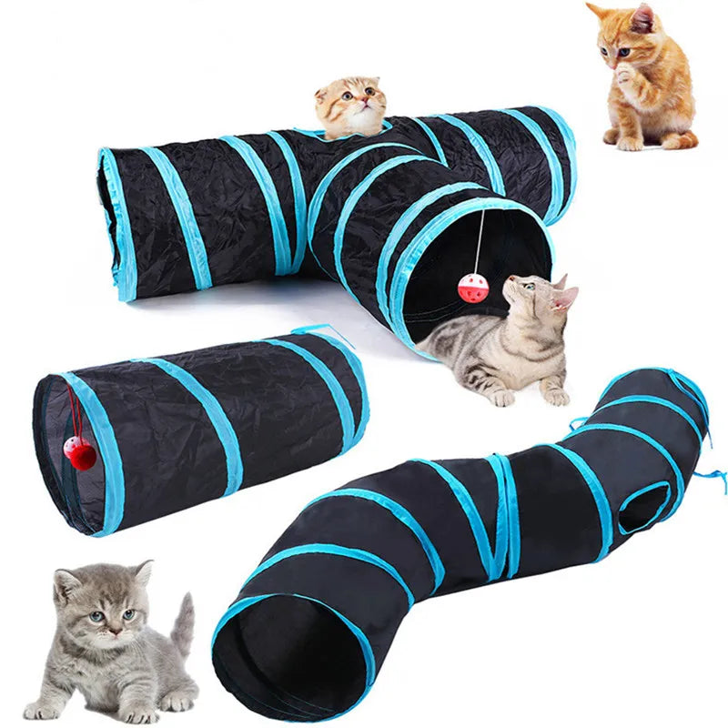 Foldable Cat Tunnel: Interactive Play and Exercise Fun