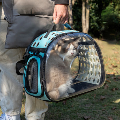 Transparent Space Capsule Cat Carrier Bag for Travel.