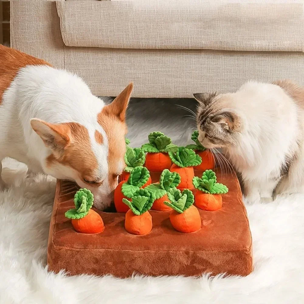 Carrot Snuffle Mat: Interactive Stress Relief Toy