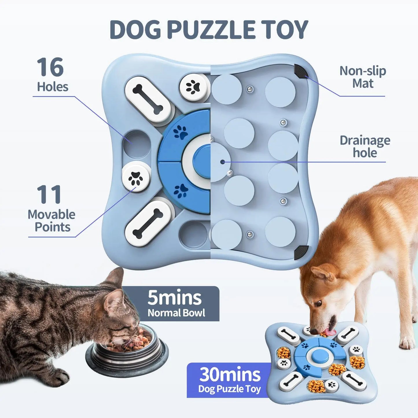 Interactive Slow Feeder Toy for Increased Puppy IQ