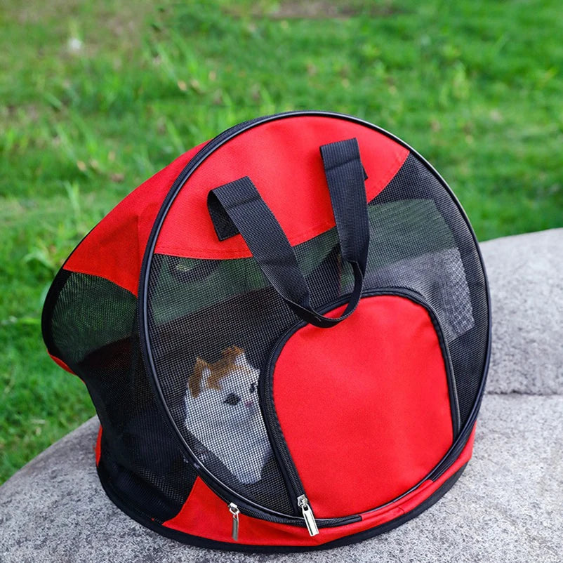 Portable Triangular Breathable Cat Bag for Neutering and Travel.