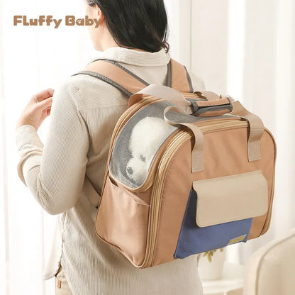 Multifunctional Cat Backpack for Transport with Single Shoulder Design.