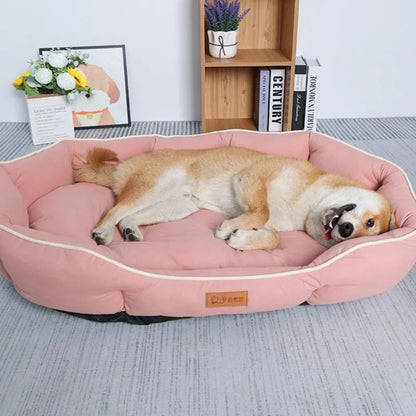 Square Plush Pet Bed: Cozy Calming Kennel for Dogs