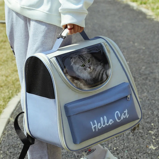 Windproof Cat Backpack for Travel with Comfortable Cushion.