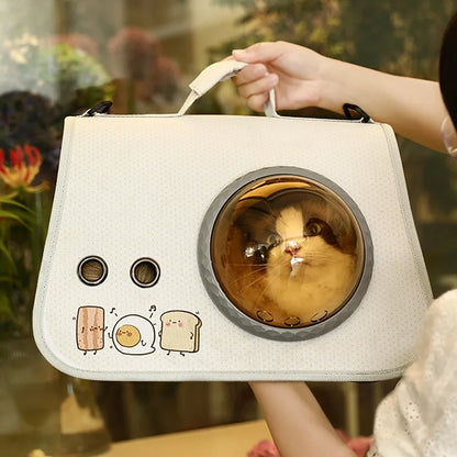 Portable Space Capsule Cat Carrier Bag for Outdoor Travel