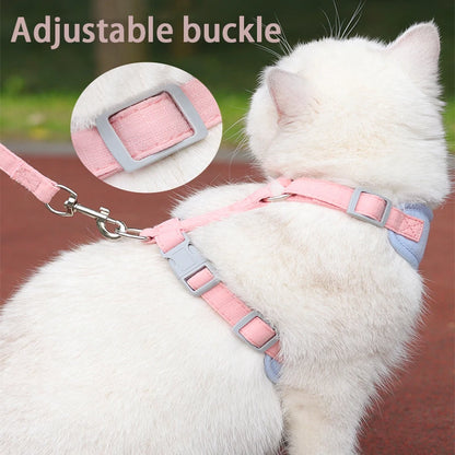 Adjustable Cat Harness and Leash Set for Outdoor Adventures