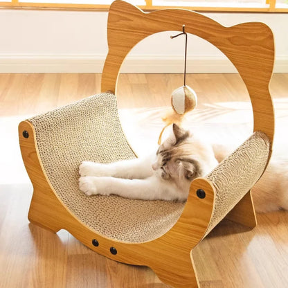 Wooden Cat Toy Scratch Board Cradle Cat Nest