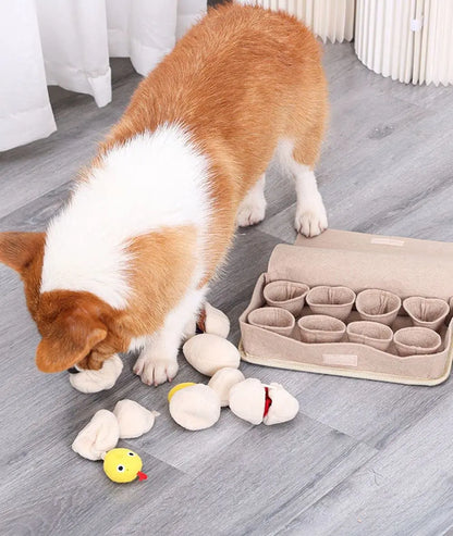 Interactive Snuffle Mat with Squeaky Puzzle Toys