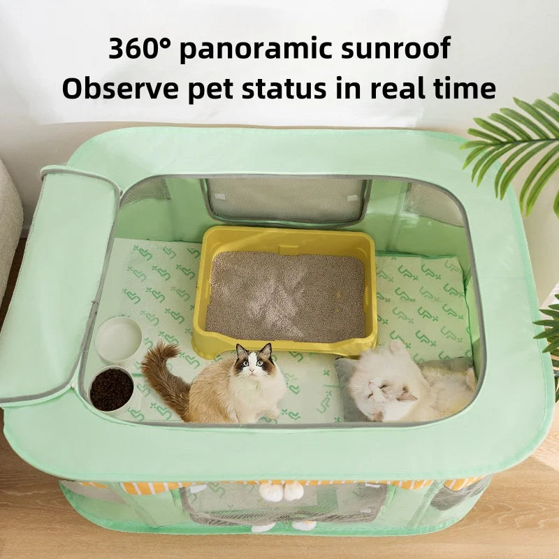 Foldable Pet Delivery Room: Portable Cage for Cats/Dogs