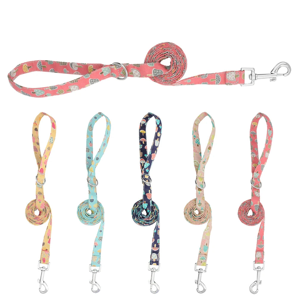 Bohemian Print Dog Leash and Harness Set for Pets