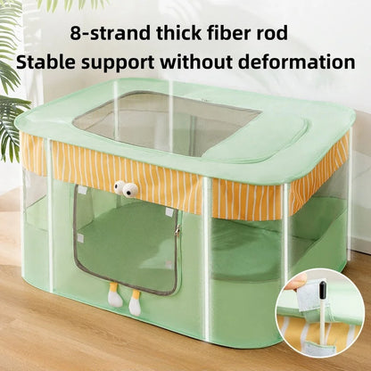 Foldable Pet Delivery Room: Portable Cage for Cats/Dogs